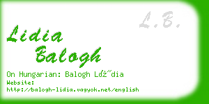 lidia balogh business card